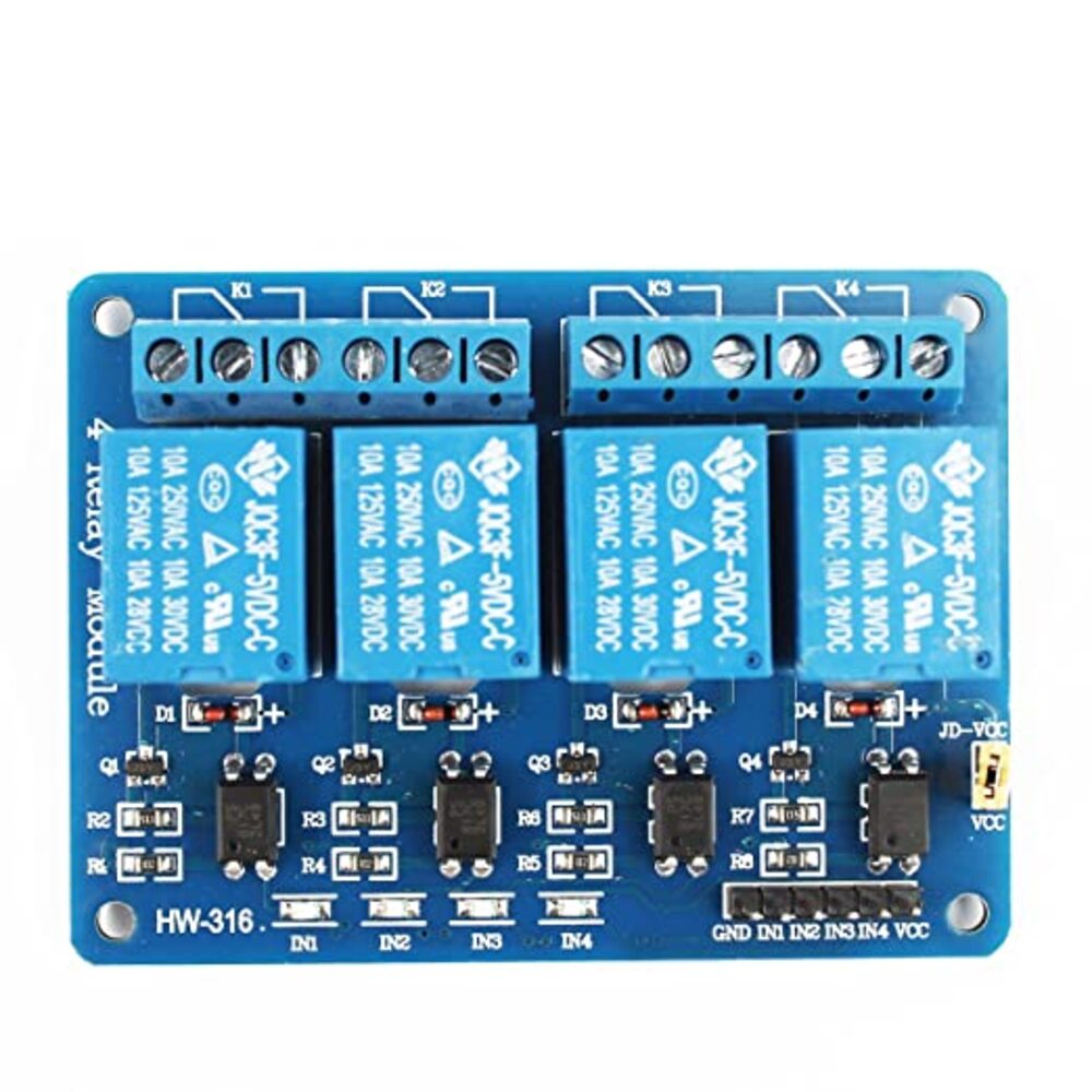 4 Channel 5V Relay Module Control