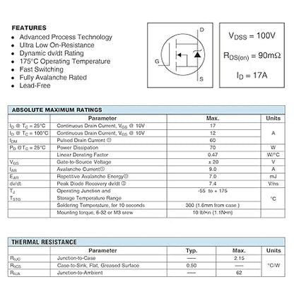 MOSFET IRF530(10 PIECES)