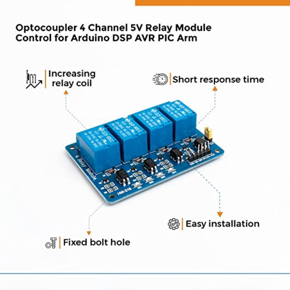 4 Channel 5V Relay Module Control