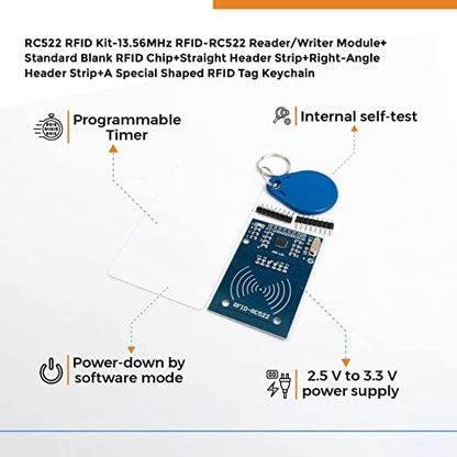 RFID Reader/Writer RC522 SPI S50 with RFID Card and Tag